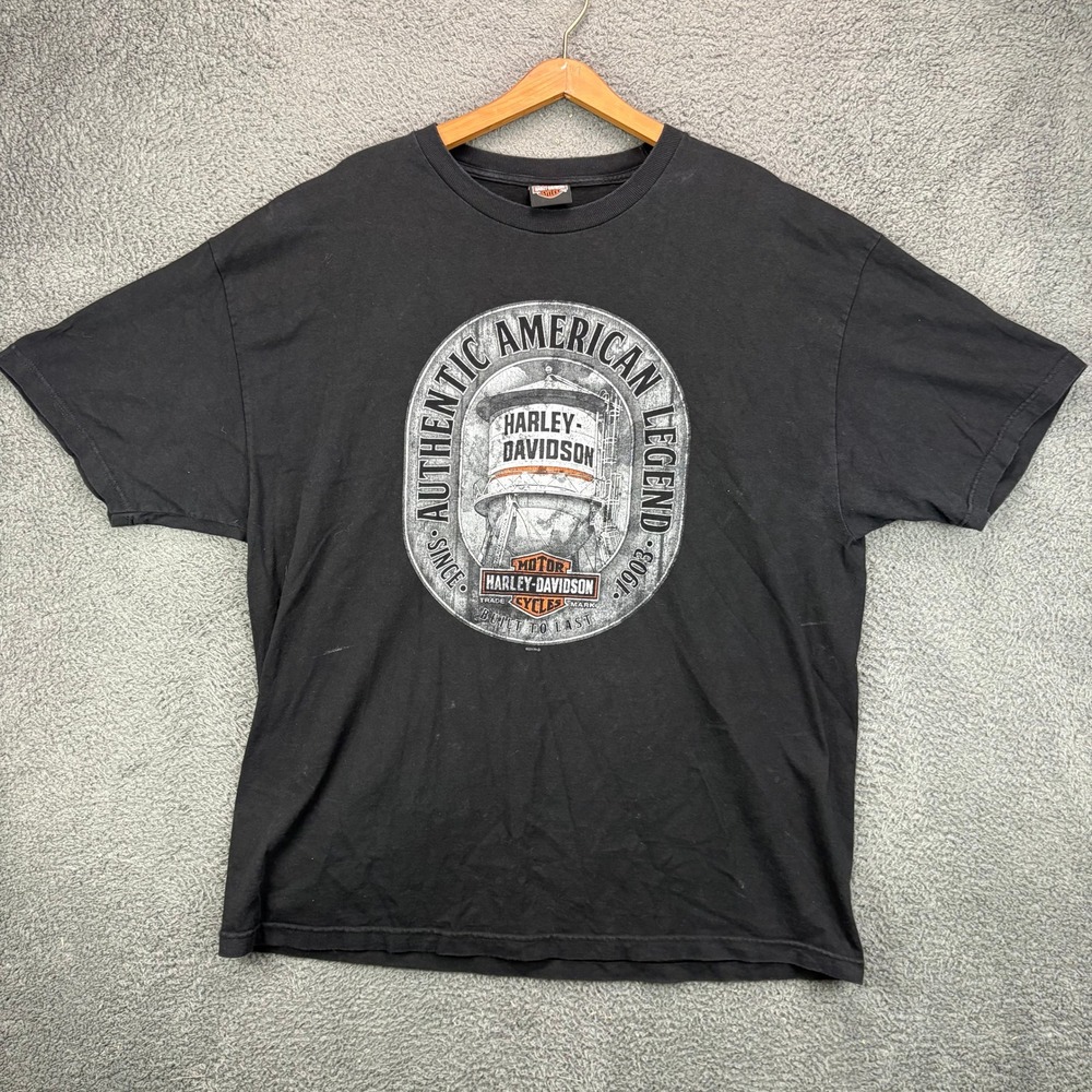 Harley-Davidson‎ Stampede Burleson Texas Graphic T-Shirt Black Mens 2XL 2017